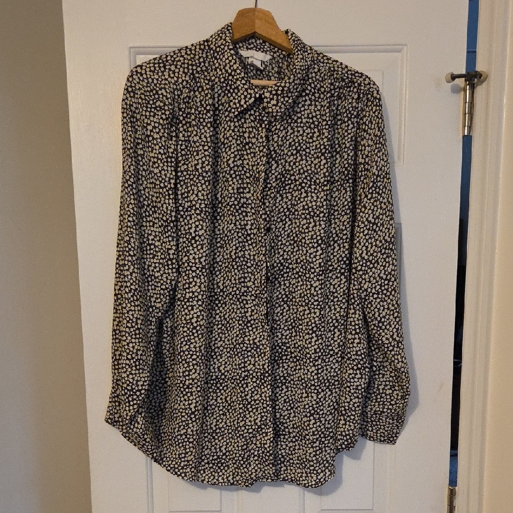 Black and White Patterned Blouse
